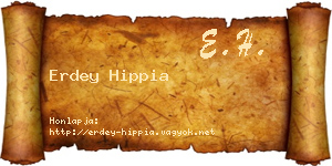 Erdey Hippia névjegykártya